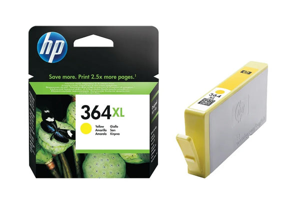 Genuine HP 364XL, High Capacity Yellow Ink Cartridge, CB325, CB325EE