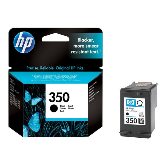 Genuine HP 350 Vivera Black Standard Capacity Ink Cartridge, CB335EE