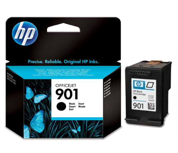 Genuine HP 901, Standard Capacity Vivera Black Ink jet Printer Cartridge, CC653AE
