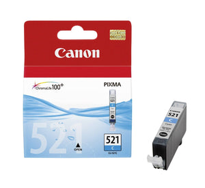 Genuine Canon CLI521, Cyan Ink Cartridges, CLI-521C, 2934B006AA