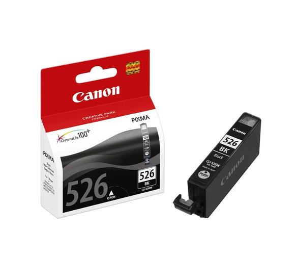 Genuine Canon 526BK, Black Ink jet Printer Cartridge, CLI-526BK, 4540B001
