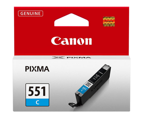 Genuine Canon CLI551C, Cyan Ink Cartridge, CLI-551C, 6509B001