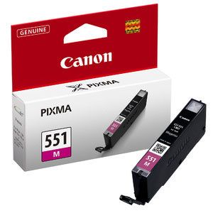 Genuine Canon 551M Magenta Ink jet Printer Cartridge, CLI-551M, 6510B001