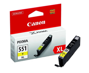 Genuine Canon 551XLY High Capacity Yellow Ink Cartridge, CLI-551XLY, 6446B001