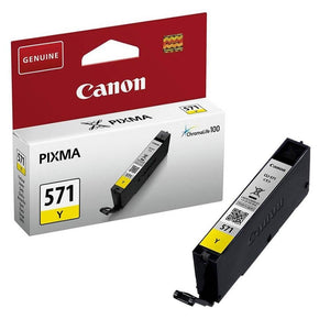 Genuine Canon 571Y, Yellow Ink jet Print Cartridge, CLI-571Y, 0388C001
