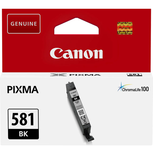 Genuine Canon CLI581BK, Black Ink Cartridge, CLI-581BK, 2106C001