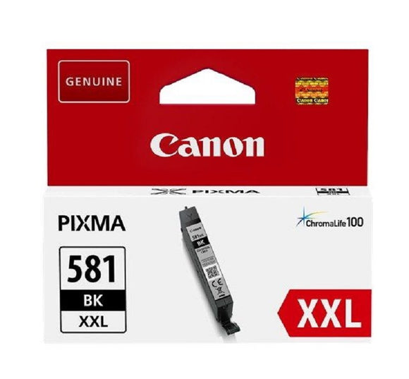 Canon 581XXL, Extra High Capacity Black Ink Cartridge, CLI-581BKXXL, 1998C001