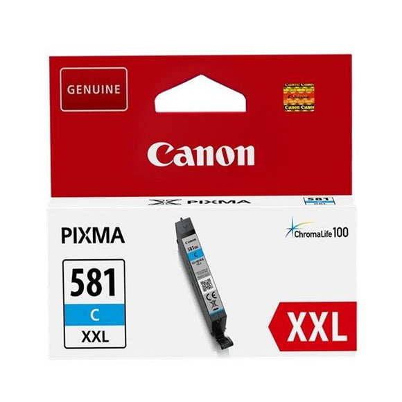Genuine Canon CLI581CXXL, Cyan Ink Cartridge, CLI-581CXXL, 1995C001
