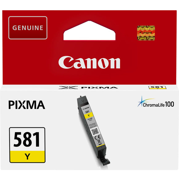 Genuine Canon CLI-581Y, Yellow Ink Cartridge, CLI581Y, 2105C001