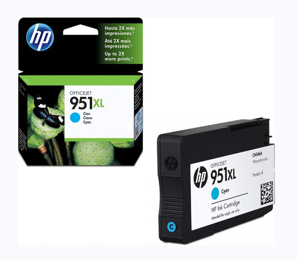 Genuine HP 951XL, Cyan High Capacity Ink jet Printer Cartridge, CN046, CN046AE
