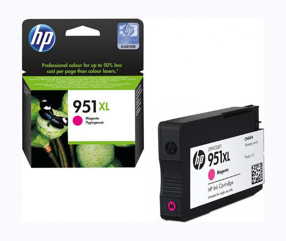 Genuine HP 951XL, Magenta High Capacity Ink jet Printer Cartridge, CN047, CN047AE