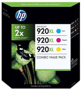 Genuine HP 920XL High Capacity Tripple Pack Ink jet Print Cartridge, CN700BN