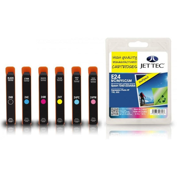 Jettec E24 Multipack Remanufactured Ink Cartridge, Replaces For Epson 24, T2428,