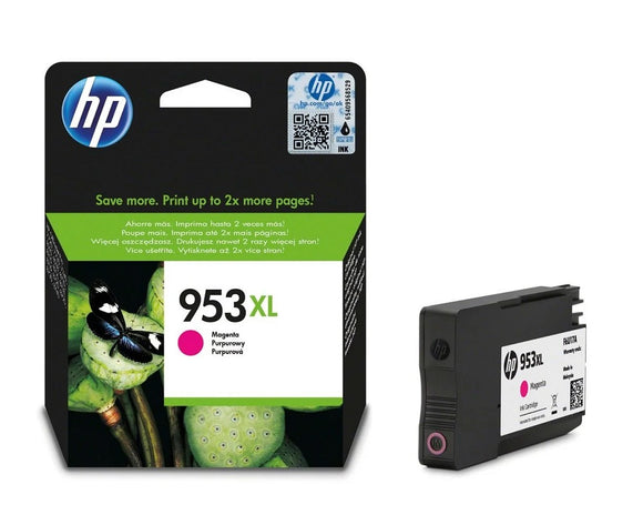 Genuine HP 953XL High Capacity Magenta Ink Cartridge, F6U17, F6U17AE
