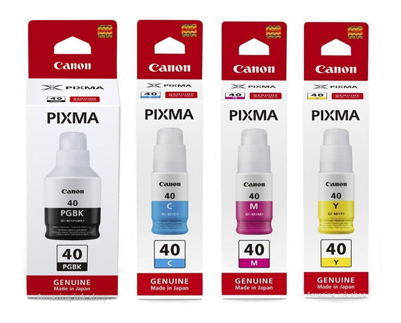 Genuine Canon GI-40, 4 Colour Multipack Ink Bottle, GI-40