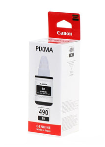 Genuine Canon GI490BK, Black Ink Bottle Cartridge, GI-490BK, 0663C001