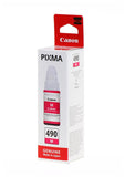 Genuine Canon GI-490M Printer Refill Magenta Ink Bottle Cartridge, 0665C001