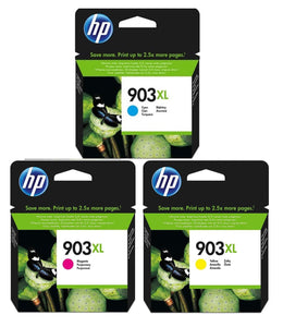 Genuine HP 903XL, High Capacity Ink Cartridges, T6M03AE, T6M07AE, T6M11AE