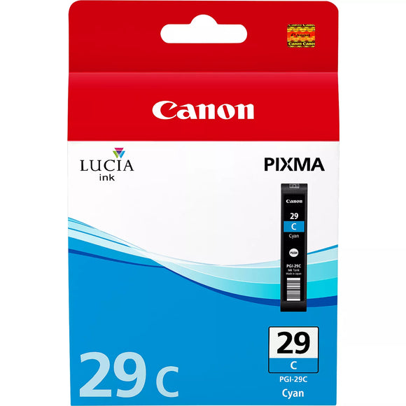 Genuine Canon PGI29C Cyan Ink Cartridge, PGI-29C 4873B001