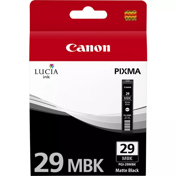 Genuine Canon PGI29MBK Matte Black Ink Cartridge, PGI-29MBK, 4868B001