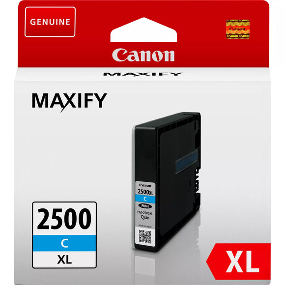Genuine Canon PGI-2500XL, High Capacity Cyan Ink Cartridge PGI-2500XLC, 9265B001