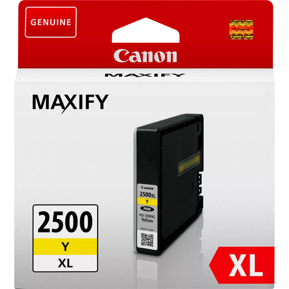 Genuine Canon PGI-2500XL, High Capacity Yellow Ink Cartridge PGI-2500XLY, 9267B001