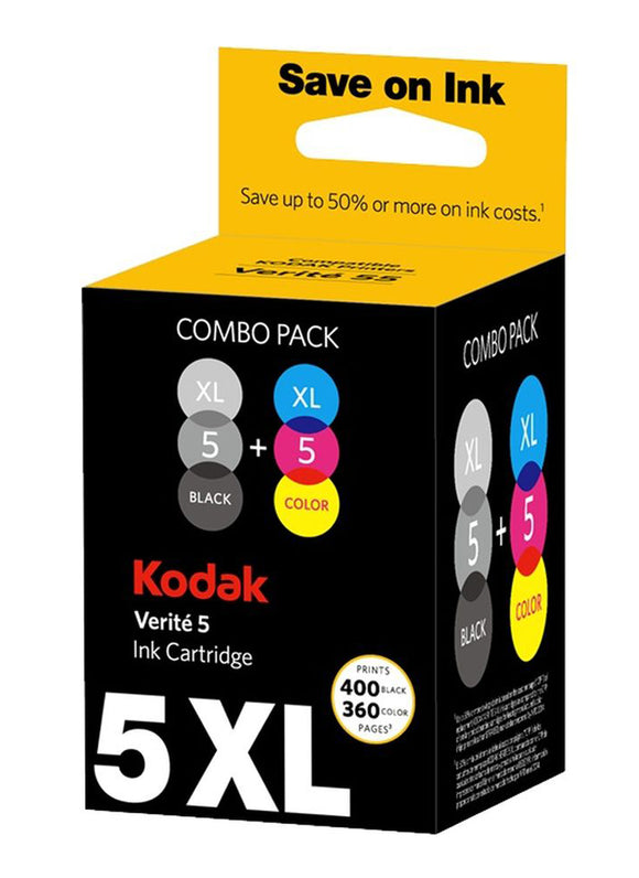 Genuine Kodak 5XL Multipack Ink Cartridges, Kodak 5BXL Plus 5CXL No.5XL, AL11UK