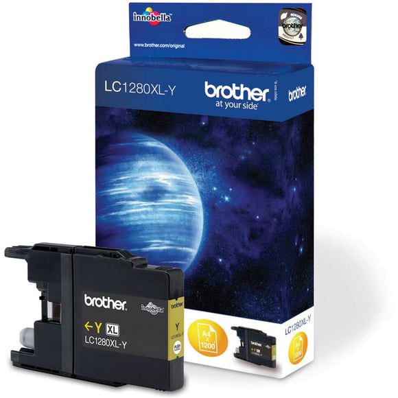 Genuine Brother LC1280XL, Yellow Ink Cartridge, LC1280XLY