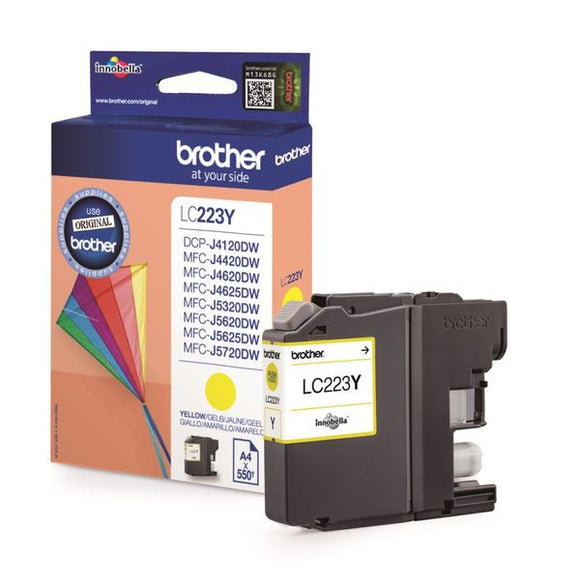 Genuine Brother LC223Y, Yellow Ink Cartridge, LC-223Y