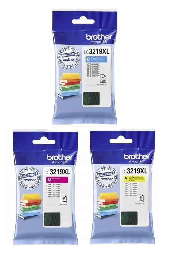 Genuine Brother Multipack Ink Cartridges, LC3219XLC, LC3219XLM, LC3219XLY