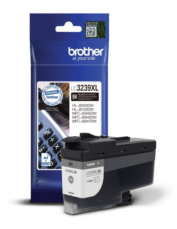 Genuine Brother LC3239XLBK, High Yield Black Ink Cartridge, LC-3239XLBK