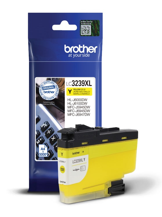 Genuine Brother LC3239XLY, High Yield Yellow Ink Cartridge, LC-3239XLY
