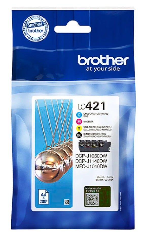 Genuine Brother LC421, Value Pack Ink Cartridges, LC421VALU