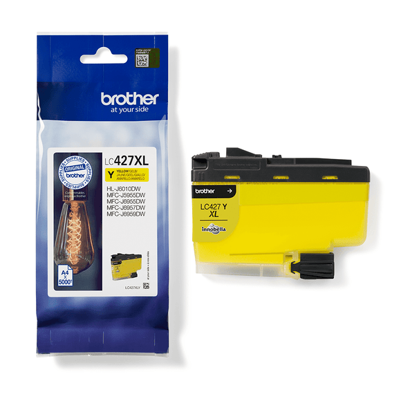 Genuine Brother LC427XLY, High Capacity Yellow Ink Cartridge, LC-427XLY