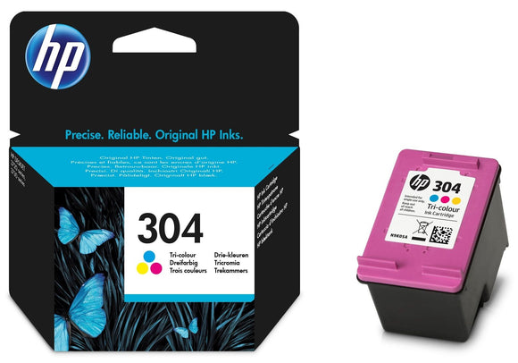 Genuine HP 304, Tri-Colour Ink Cartridge, N9K05, N9K05AE