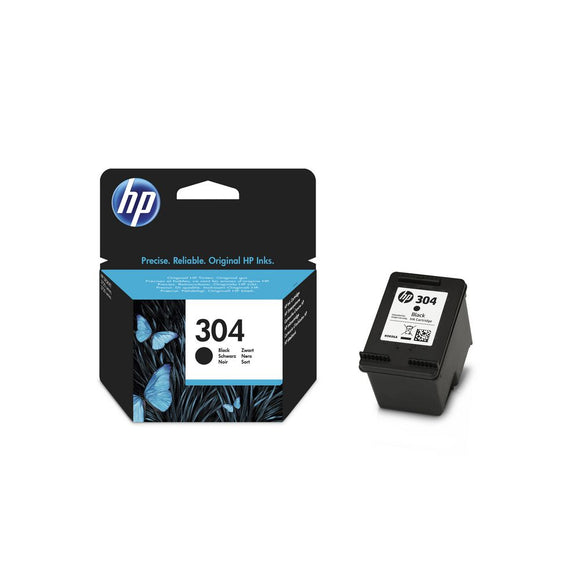 Genuine HP 304, Black Ink Cartridge, N9K06, N9K06AE