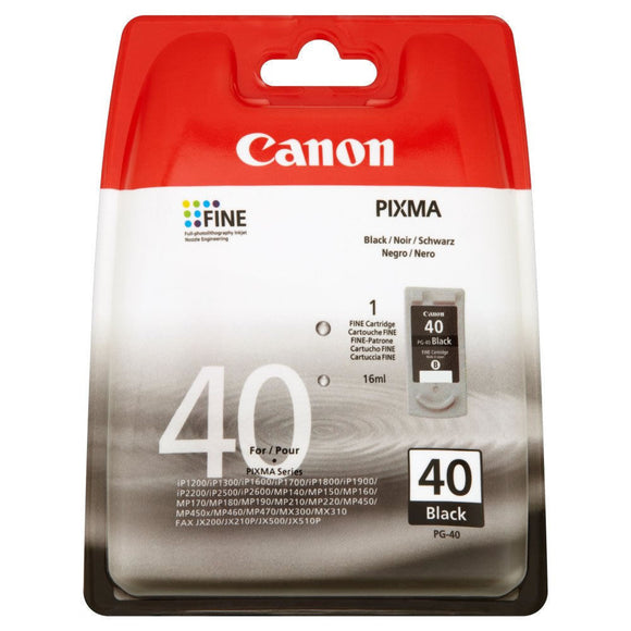 Genuine Canon PG40, Black Ink Cartridge, PG-40, 0615B001