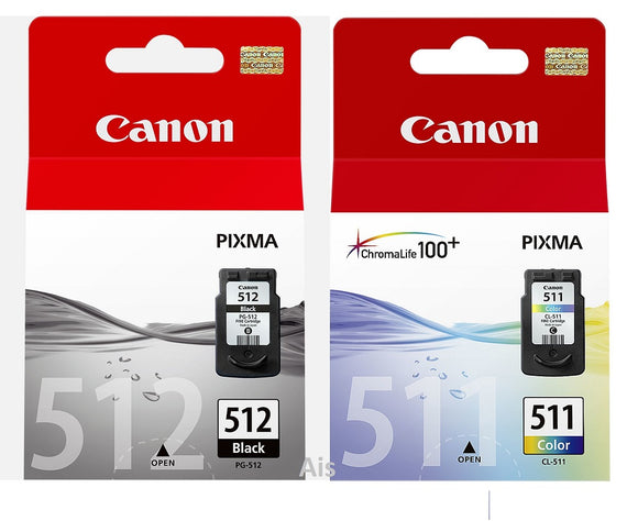 Genuine Canon 512, 511, Multipack Ink Cartridges, Canon PG-512, CL-511