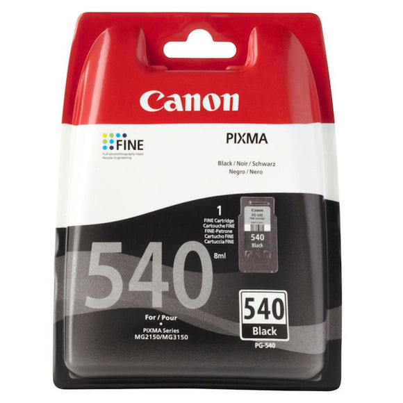 Genuine Canon 540, Black Ink Cartridges, PG-540, 5225B005AA