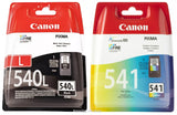 Canon Black High Capacity, & Tri-Colour Multipack Ink Cartridges, PG-540L, CL-541