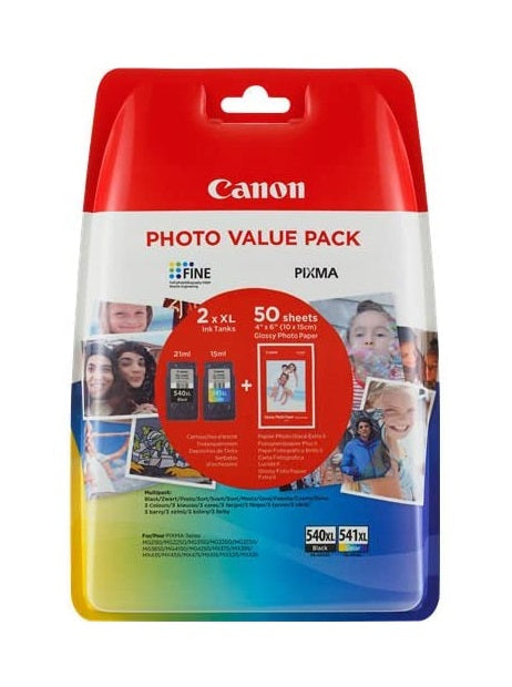Canon PG-540L, CL-541XL Photo Paper Multipack Ink Cartridge, 5224B007