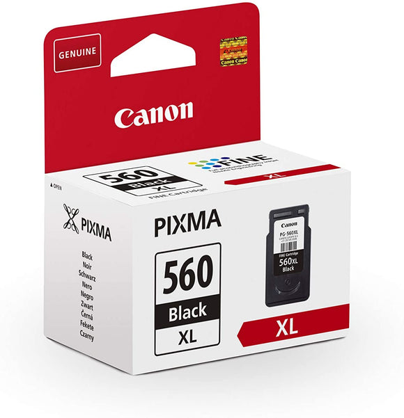 Genuine Canon 560XL, Black Ink Cartridge, PG-560XL, 3712C001
