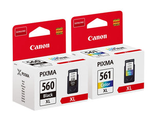 Canon 560XL & 561XL, Black & Colour Ink Cartridges, PG-560XL, CL-561XL, 3712C001, 3730C001