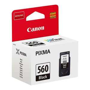 Genuine Canon 560, Black Ink Cartridge, PG-560, 3713C001