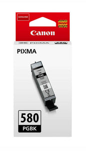 Genuine Canon PGI-580BK Pigment Black Ink Cartridge, PGI-580PGBK, 2078C001