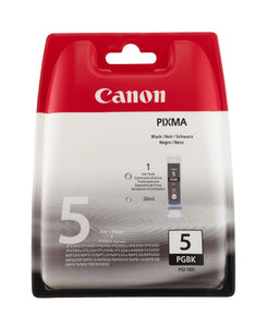 Genuine Canon PGI5BK Black Ink Cartridge, PGI-5BK, 0628B001