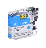 1 Cyan Compatible Ink Cartridges, Replaces For Brother LC-221C, LC-223C, NON-OEM
