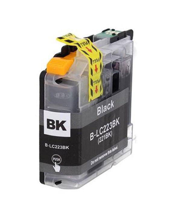 1 Compatible Black Ink Cartridge, Replaces For Brother LC221BK, LC-223BK NON-OEM