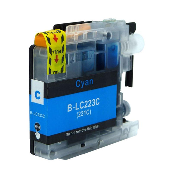 1 Cyan Compatible Ink Cartridges, Replaces For Brother LC-221C, LC-223C, NON-OEM