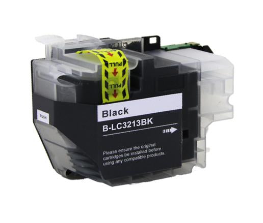 1 Black Compatible Ink Cartridge, Replaces for Brother LC-3213BK, Non-OEM